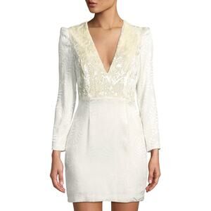 FREE PEOPLE Long Sleeve V-Neck Velvet Top Dress Size 10